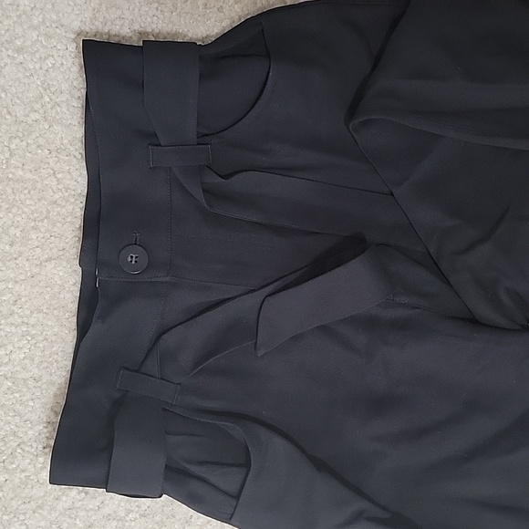 & Other Stories belted high rise tie bottom wool blend pants Sz 8 - Picture 5 of 10